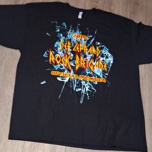New Def Leppard Rock Brigade 2016 Offical Member Tshirt Men's size 2XL Fan Club